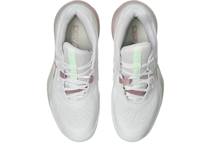 Giày pickleball Asics Gel Resolution X - 1042A279-104 - Trắng/Xanh Mạ
