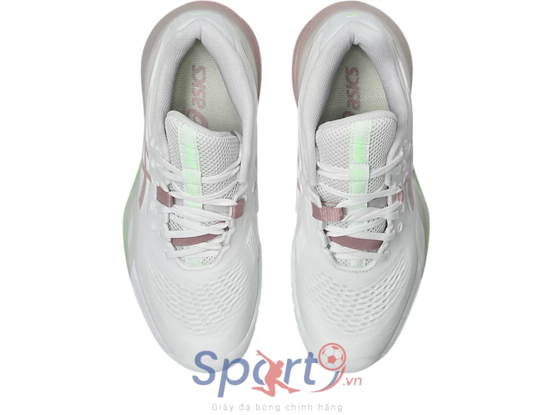 Giày pickleball Asics Gel Resolution X - 1042A279-104 - Trắng/Xanh Mạ