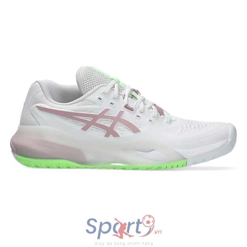 Giày pickleball Asics Gel Resolution X - 1042A279-104 - Trắng/Xanh Mạ