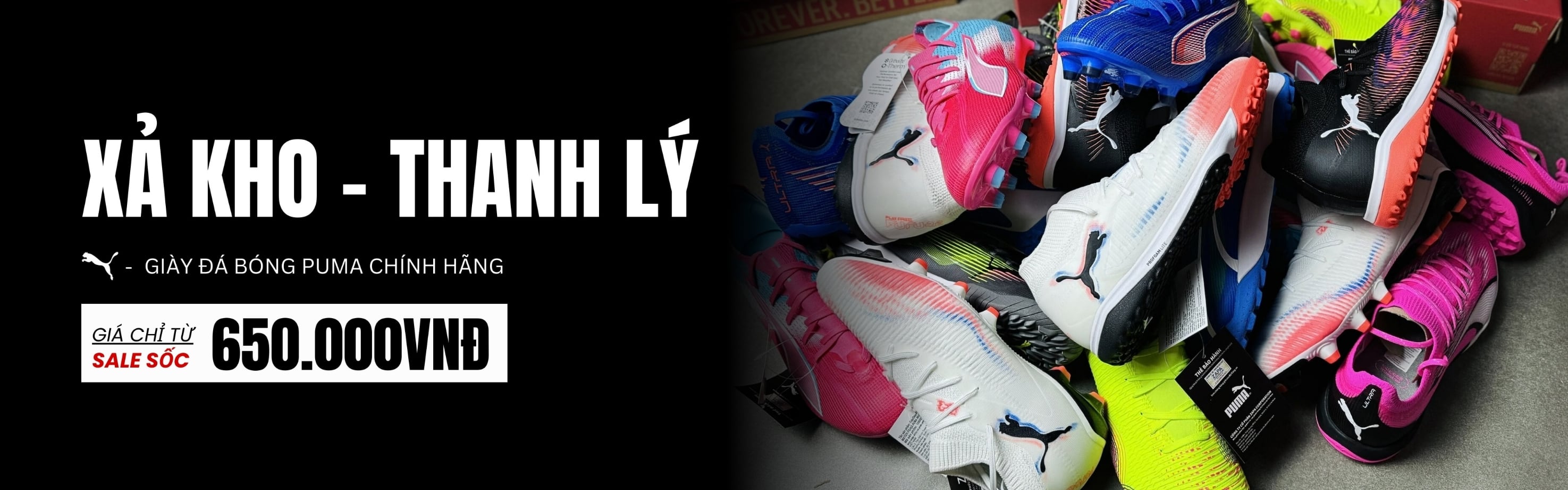 Thanh lý - xả kho giày đá bóng puma giá tốt
