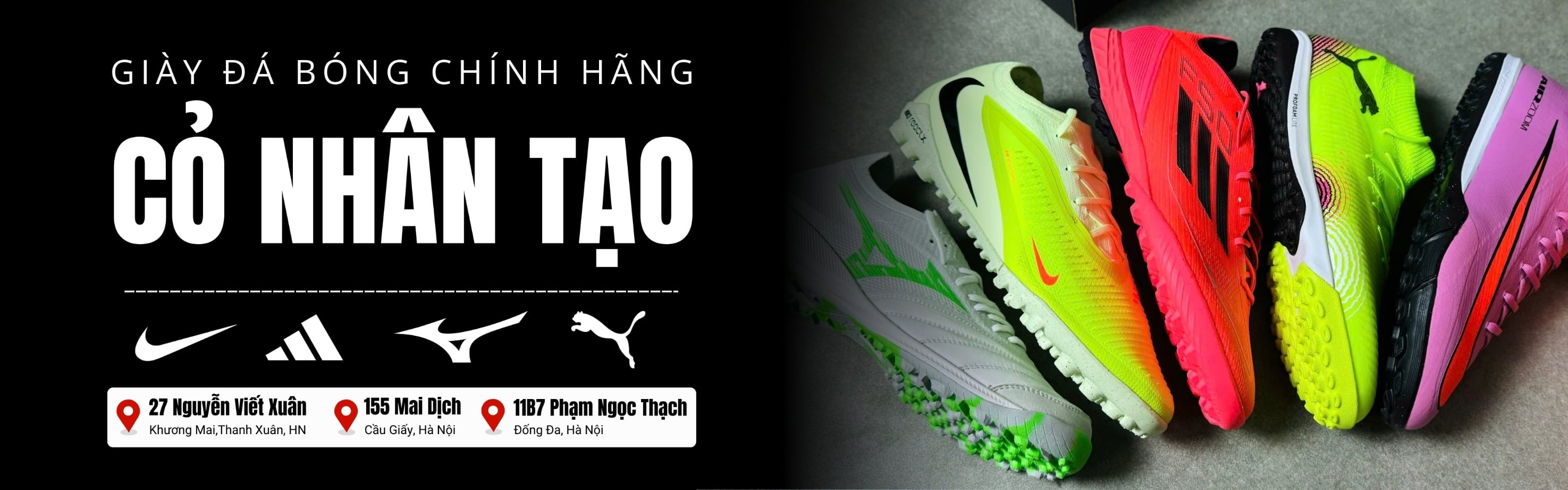 Giày đá bóng chính hãng cỏ nhân tạo