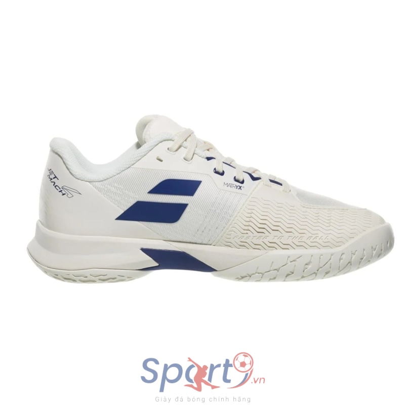 Giày Pickleball Babolat Jet Mach 4 All Court - Trắng/Xanh - BA30S26629B-1115