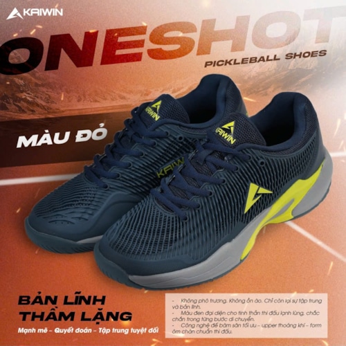 Giày Pickleball Kaiwin Oneshot - Màu Xanh Navy
