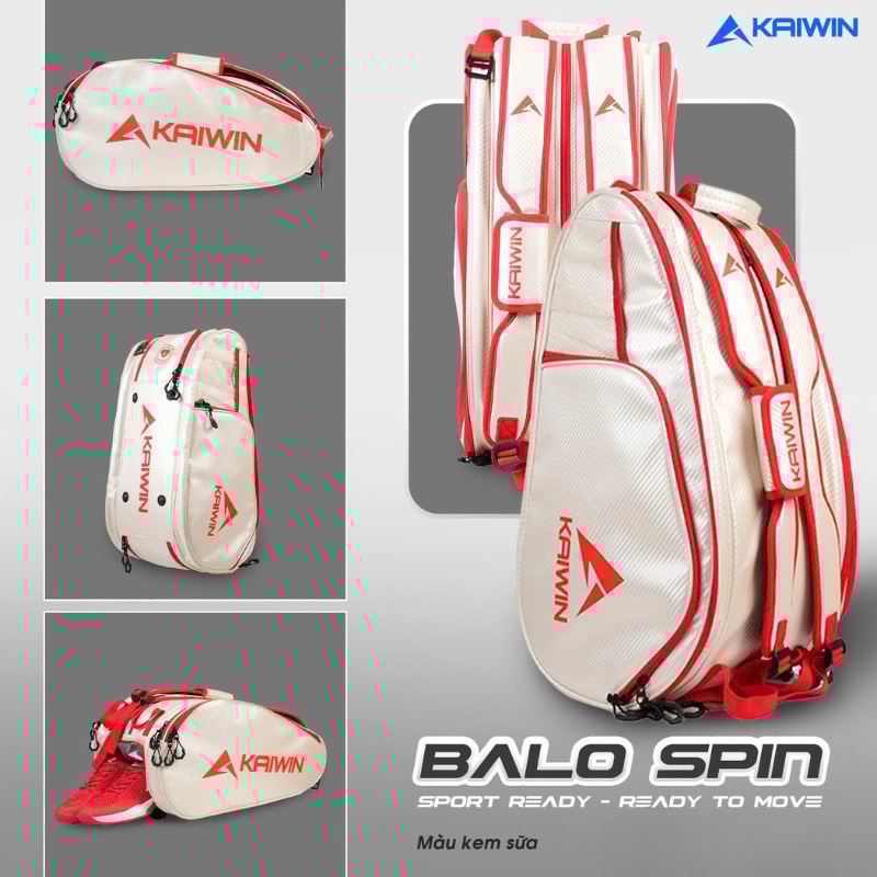 Balo Pickleball Kaiwin Spin - Màu Kem