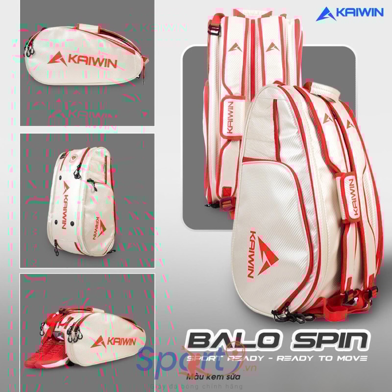 Balo Pickleball Kaiwin Spin - Màu Kem