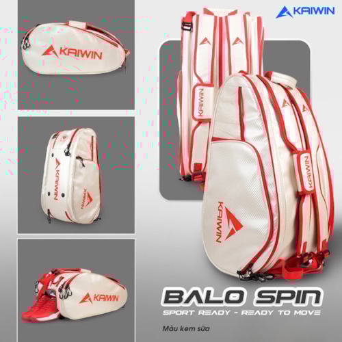 Balo Pickleball Kaiwin Spin - Màu Kem