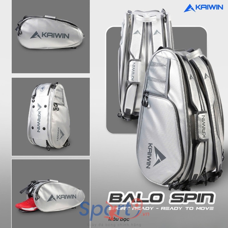 Balo Pickleball Kaiwin Spin - Màu Bạc