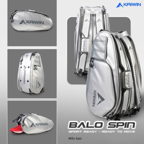 Balo Pickleball Kaiwin Spin - Màu Bạc