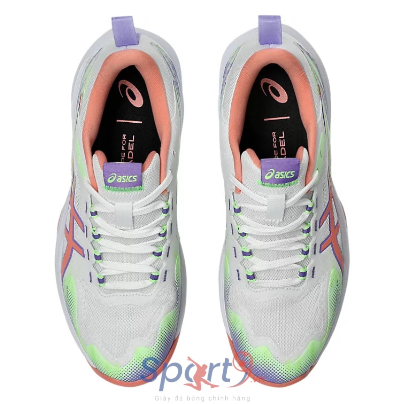 Giày Pickleball Asics Sonic Smash FF -  1042A311-100 - Trắng/Ổi