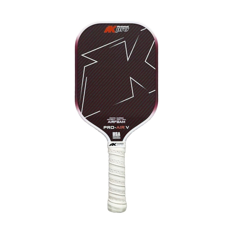 Vợt Pickleball Ak pro PRO-AIR V - 16mm - Trắng/Đỏ