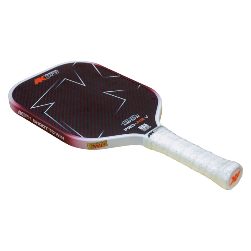 Vợt Pickleball Ak pro PRO-AIR V - 16mm - Trắng/Đỏ