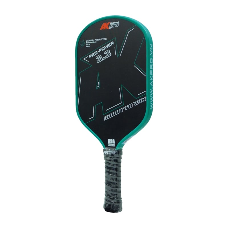 Vợt Pickleball Ak pro PRO-Power 3.3 - 16mm - Màu Xanh