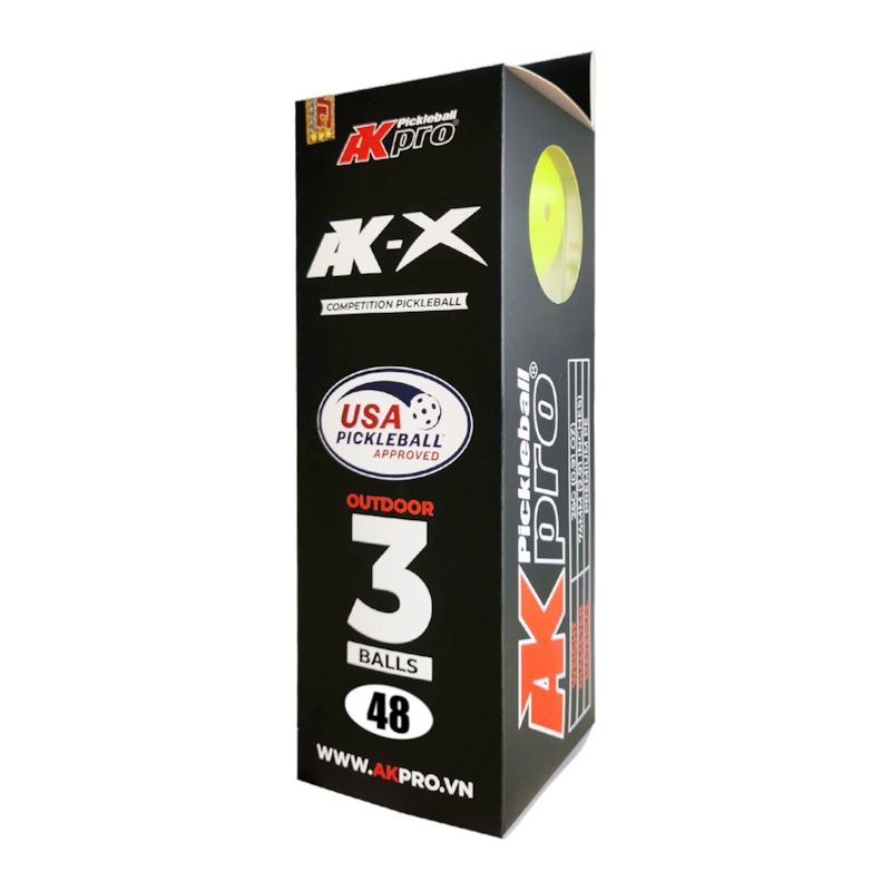 Hộp 3 bóng Pickleball AK-X 48 lỗ – Tiêu chuẩn USAP
