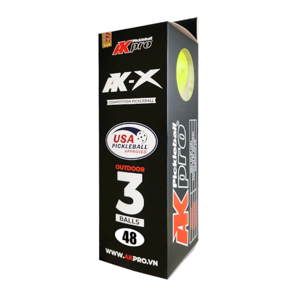 Hộp 3 bóng Pickleball AK-X 48 lỗ – Tiêu chuẩn USAP