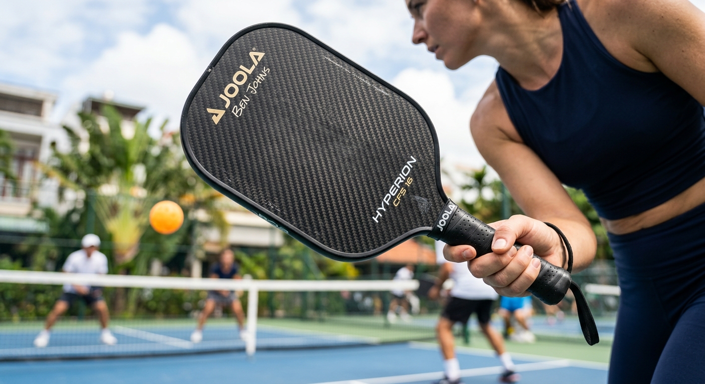 Bề mặt Carbon Friction Surface của vợt JOOLA Ben Johns Hyperion CFS 16