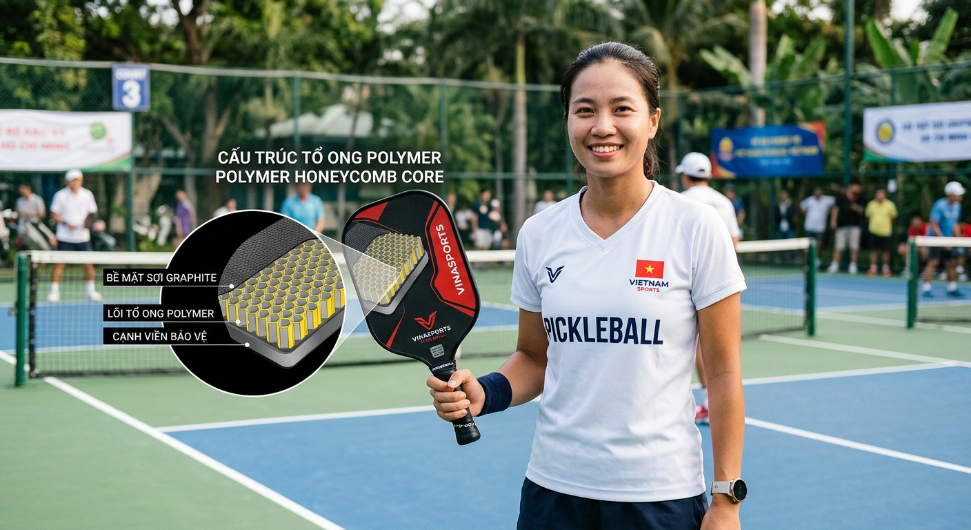 Cấu tạo cốt lõi vợt pickleball