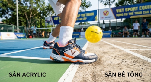 Mặt Sân Pickleball Ảnh Hưởng Thế Nào Đến Độ Nảy Bóng & Hiệu Suất Di Chuyển? Phân Tích Khoa Học Ma Sát Giày & Chiến Thuật Tối Ưu Trên Từng Loại Sân
