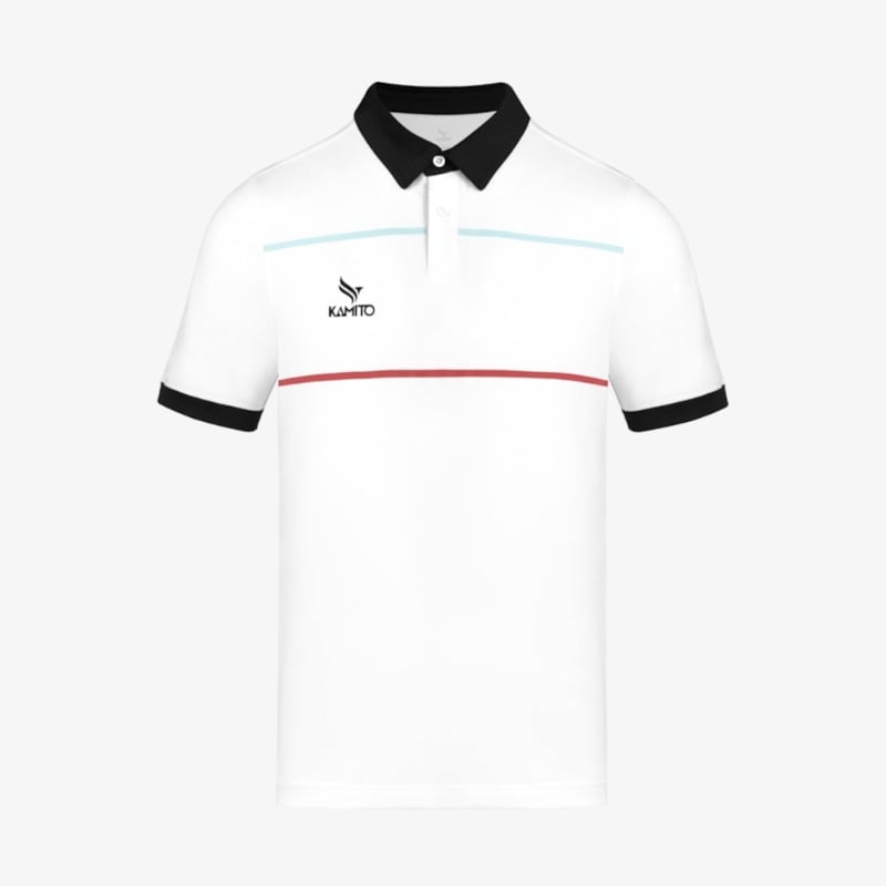 Áo Polo Pickleball Kamito Trình Nam 2 - KMAP254852 - Trắng/Đen