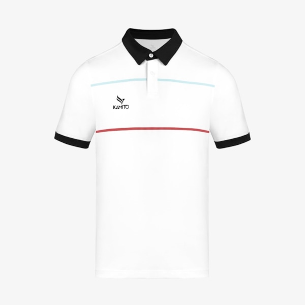 Áo Polo Pickleball Kamito Trình Nam 2 - KMAP254852 - Trắng/Đen