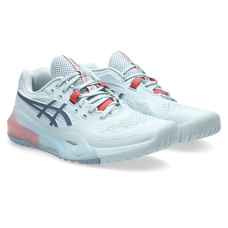 Giày pickleball Asics Gel Resolution X - 1042A279-401 - Xanh Ngọc/Cam