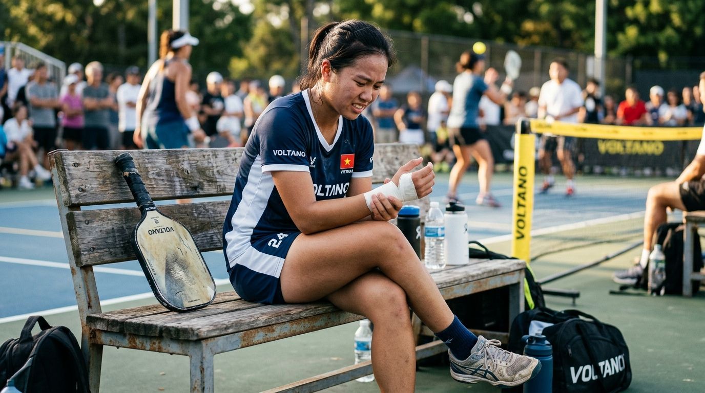 Tại sao cầm vợt pickleball sai cách làm cổ tay đau? Cách cầm đúng để chơi lâu dài