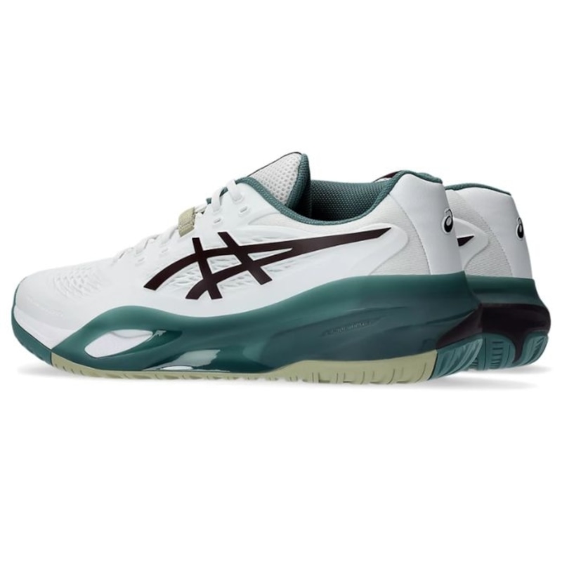 Giày pickleball Asics Gel Resolution X - 1041A481-104 - Trắng/Xanh Rêu