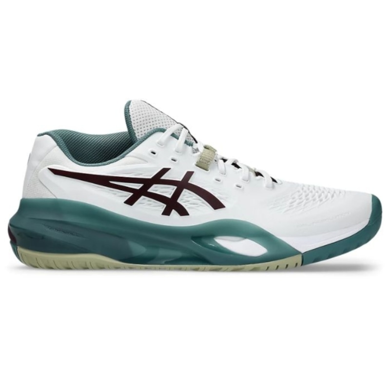 Giày pickleball Asics Gel Resolution X - 1041A481-104 - Trắng/Xanh Rêu