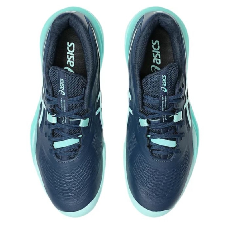 Giày pickleball Asics Gel Resolution X - 1041A481-404 - Navy/Xanh Ngọc