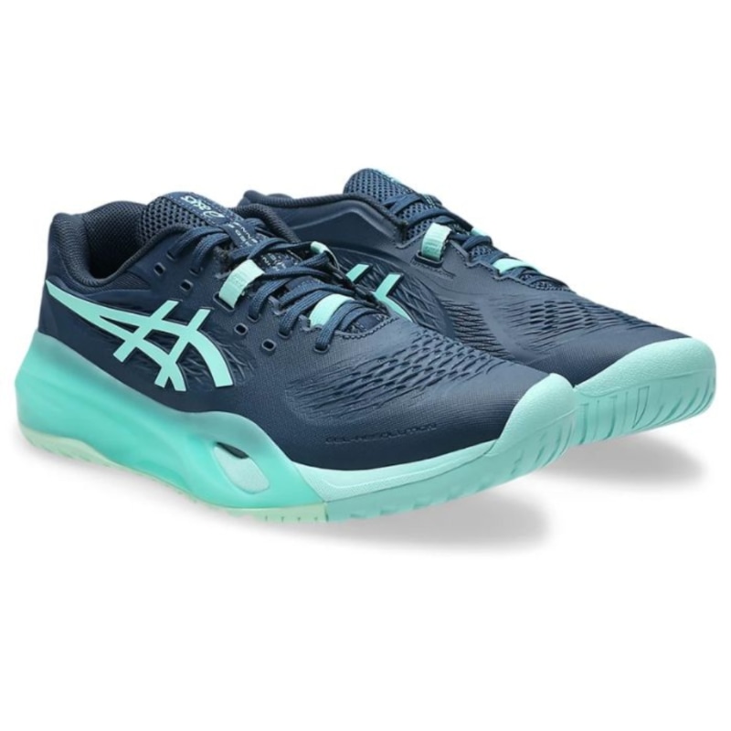 Giày pickleball Asics Gel Resolution X - 1041A481-404 - Navy/Xanh Ngọc