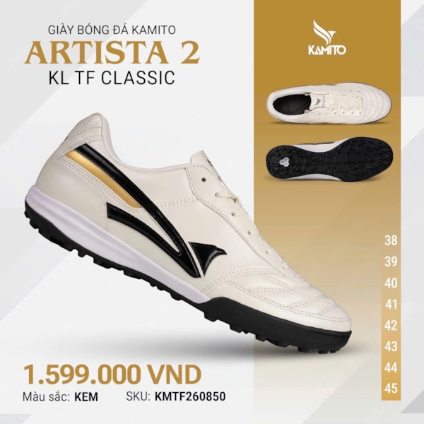 Kamito Artista KL 2 TF Classic - Màu Trắng Kem