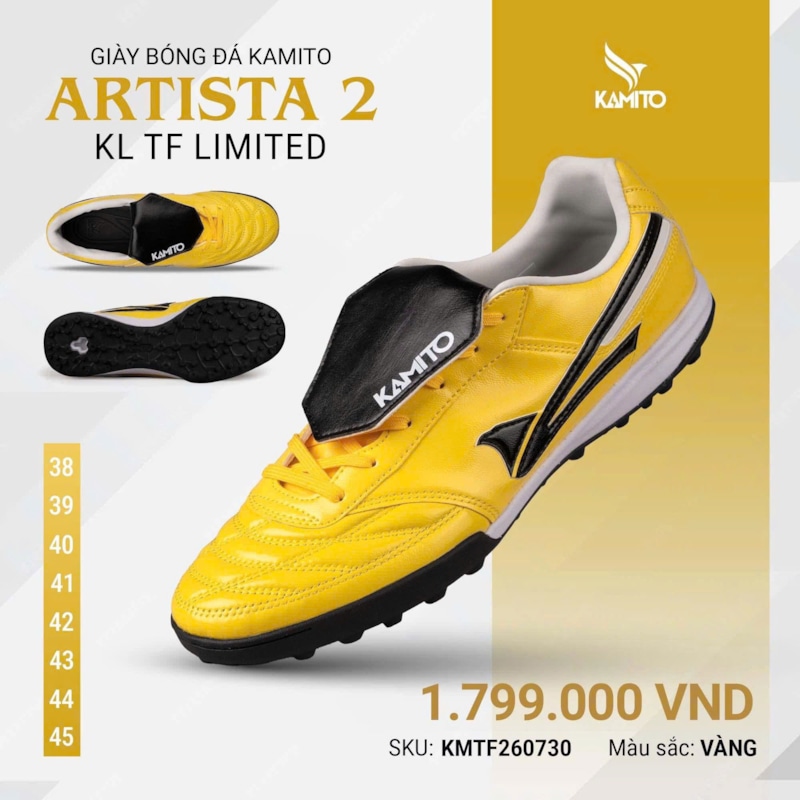 Kamito Artista KL 2 TF Limited - Màu Vàng