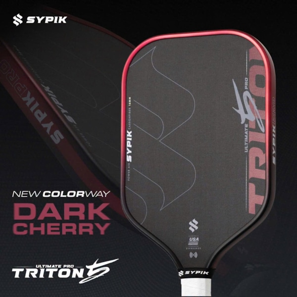 Vợt Pickleball Sypik Pro Tour Ultimate Triton 5 - Dark Cherry (Đỏ Mận)