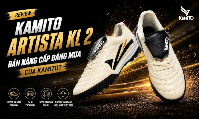 Review Giày Đá Bóng Kamito Artista KL 2 TF: Bản Nâng Cấp Đáng Mua Của Kamito?
