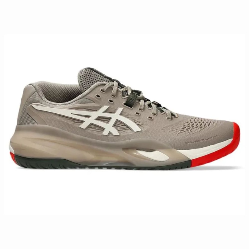 Giày pickleball Asics Gel Resolution X - 1041A481-200 - Xám Khói/Đỏ