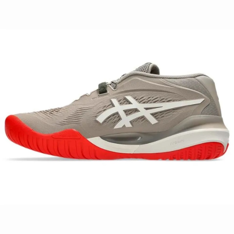 Giày pickleball Asics Gel Resolution X - 1041A481-200 - Xám Khói/Đỏ