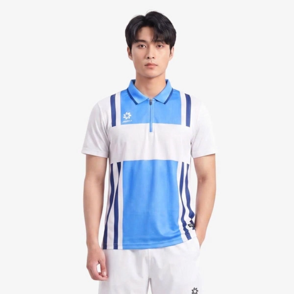 Áo polo thể thao nam Jogarbola Kumho màu xanh dương