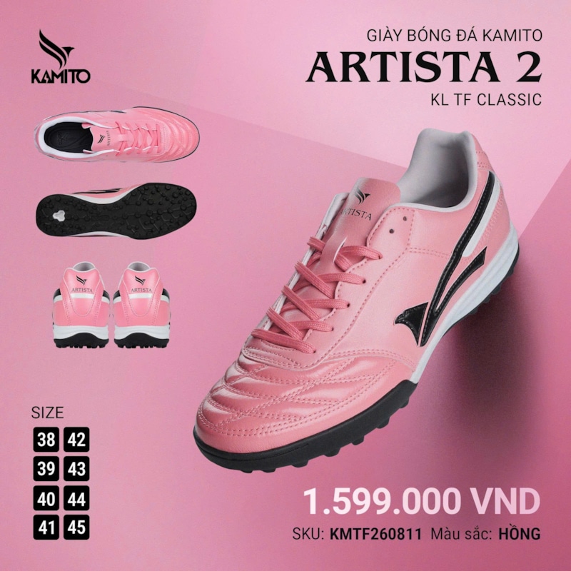 Kamito Artista KL 2 TF Classic - Màu Hồng - KMTF260850