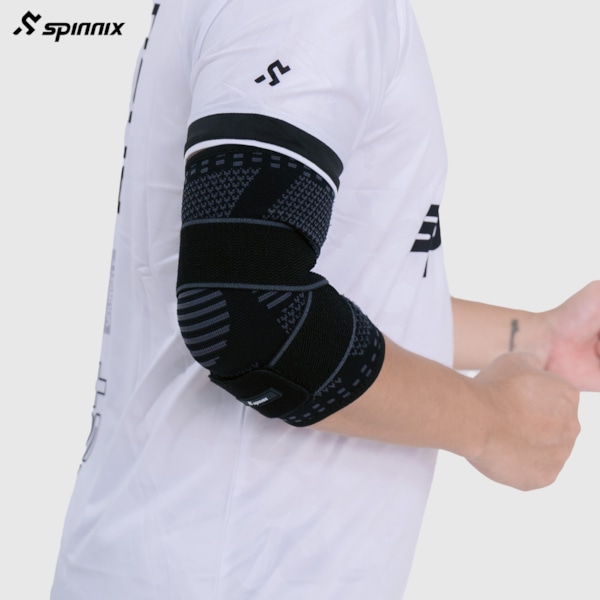 Hiện chi thiết của Bó khuỷu tay Spinnix Virex Màu Đen