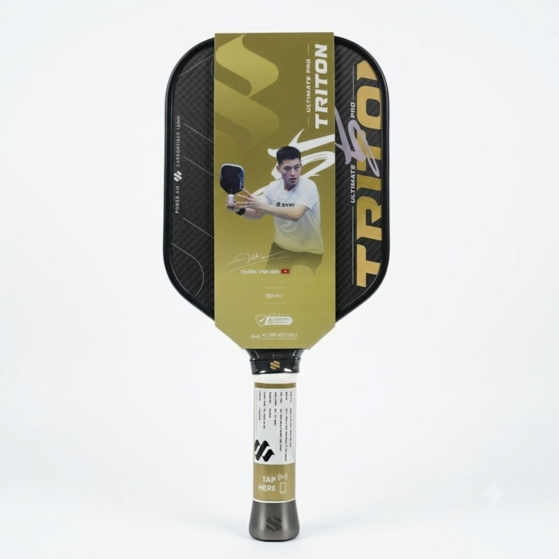 Vợt Pickleball Sypik Pro Tour Ultimate Triton 5 - Vàng chữ ký