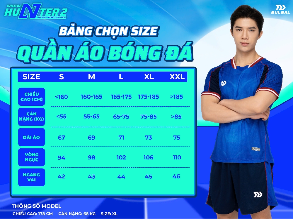 Bộ Quần Áo Bóng Đá Bulbal Hunter 2 Trắng Đen 