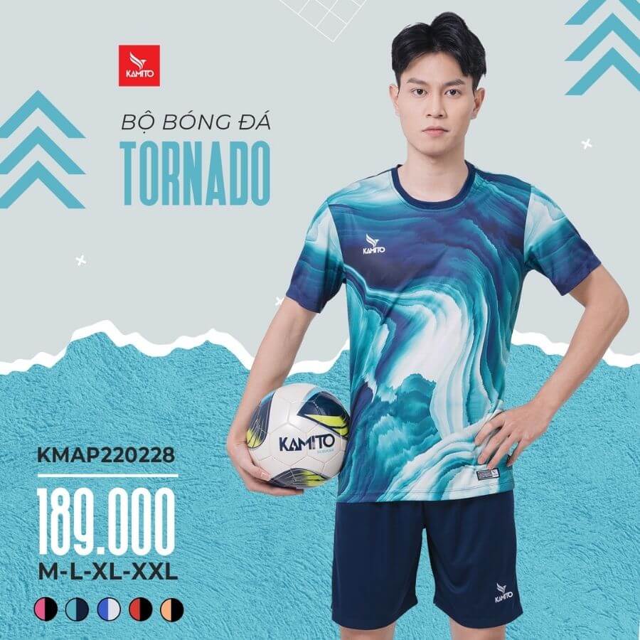 Bộ Quần Áo Bóng Đá Kamito Tornado Màu Xanh Đen | Sport9 Việt Nam