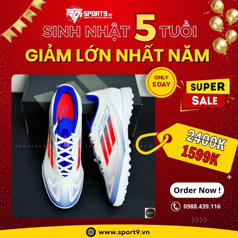 Adidas F50 mẫu mới cũng được giảm giá ngay dịp sinh nhật Sport9