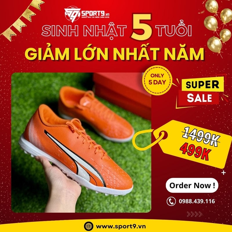 Giày đá bóng Puma giảm tới 70% giá chỉ còn 499k