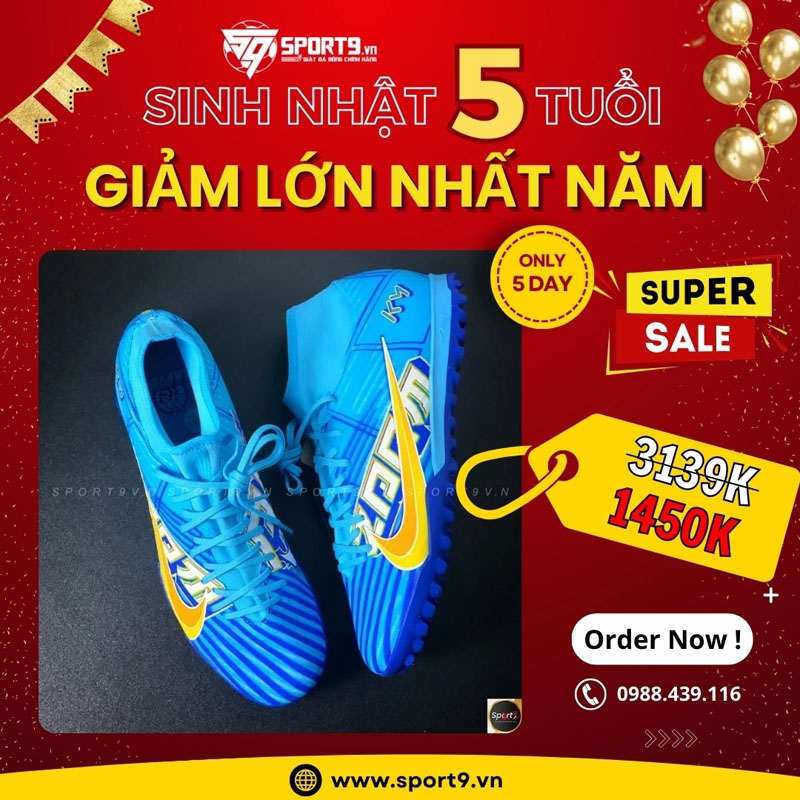 Nike Mercurial Superfly 9 cổ cao dành cho fan của Mbappe