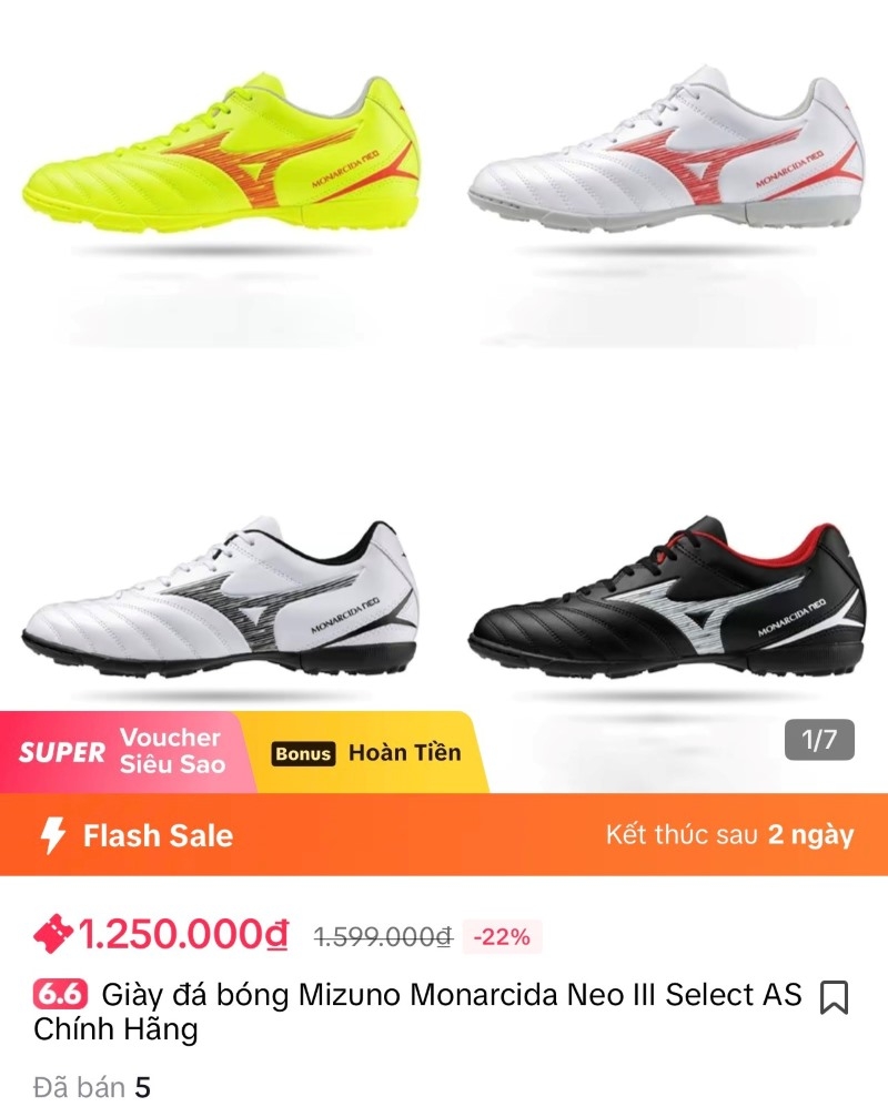 Mizuno Neo 3 Select chỉ còn 1250k