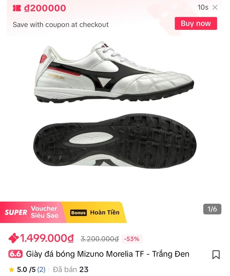 Mizuno Morelia TF phiên bản "bata luxury"