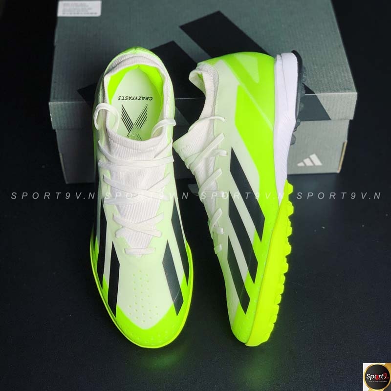 giày đá bóng adidas x crazyfast .3 xanh trắng 