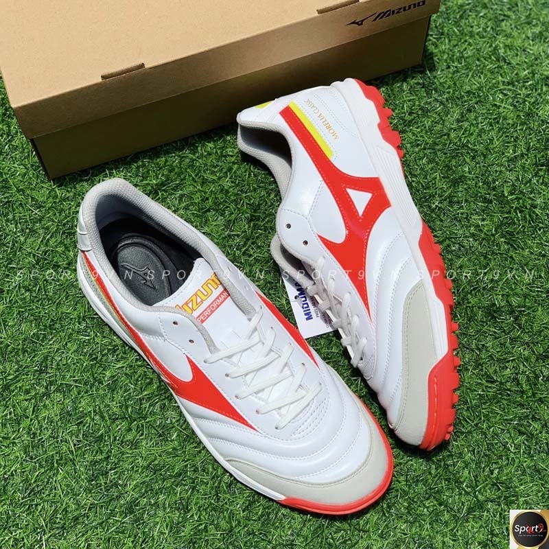 Mizuno Morelia Sala Classic TF - Q1GB230264 - Trắng/Đỏ