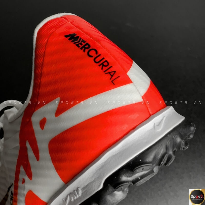 Nike Zoom Mercurial Vapor 15 Academy TF - Trắng/Đen/Đỏ - DJ5635-600