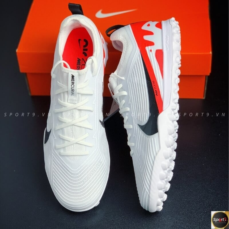 Nike Air Zoom Mercurial Vapor 15 Pro TF - Trắng/Đen/Đỏ - DJ5605-600